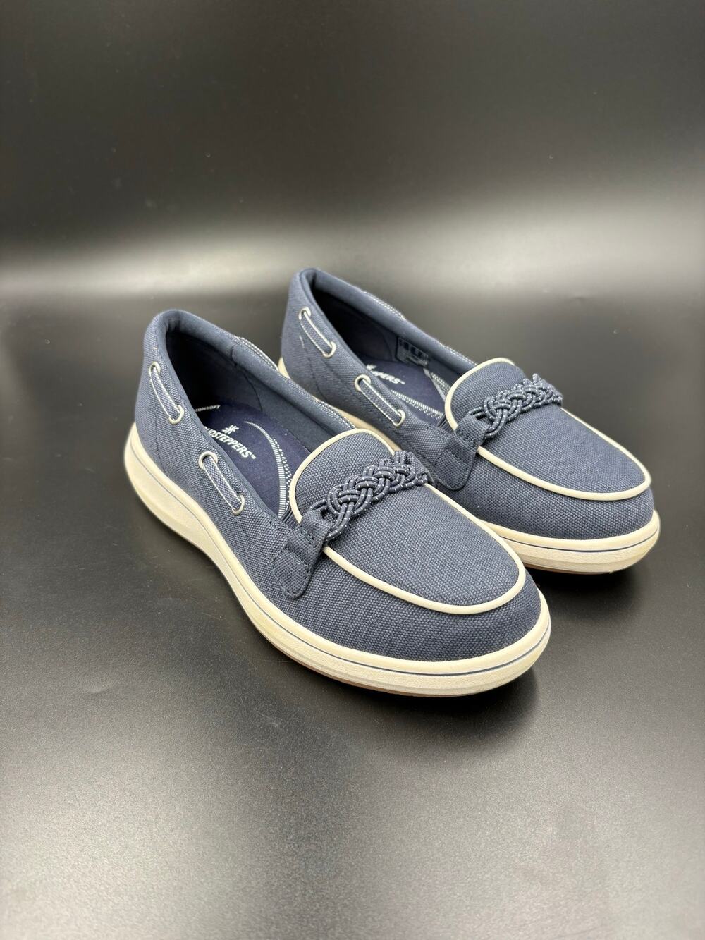 Breezesky Bay Clarks Cloudsteppers Womens Shoes Navy Blue Size 6